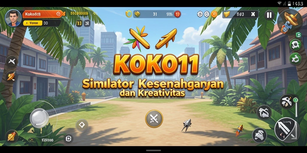 Tampilan screenshot KOKO11 yang menunjukkan dunia simulasi yang kaya.