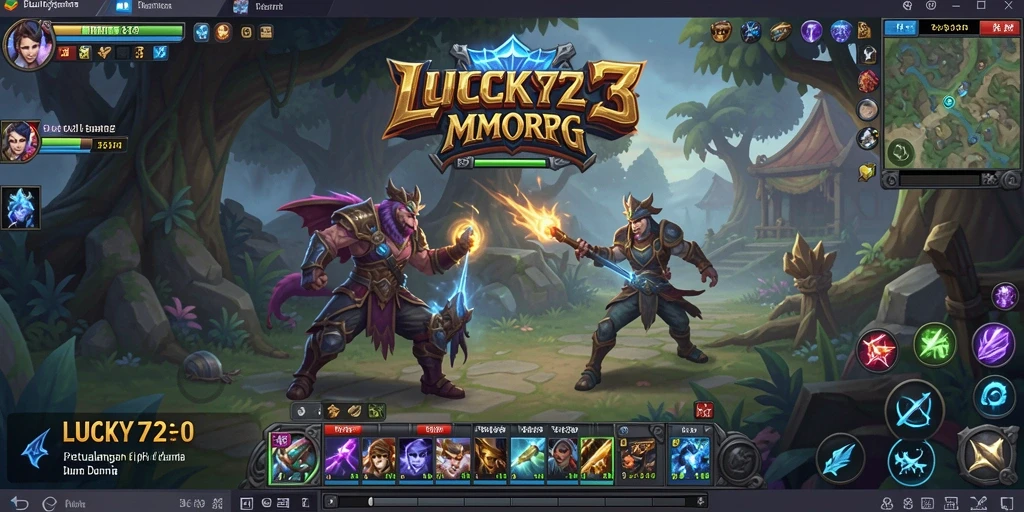 Gameplay seru dan penuh aksi dalam LUCKY72 yang menampilkan pertarungan epik.