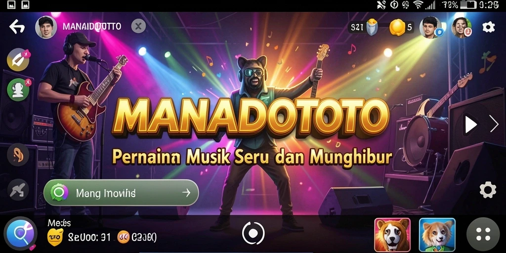 Tampilan menarik dari gameplay MANADOTOTO yang penuh warna.