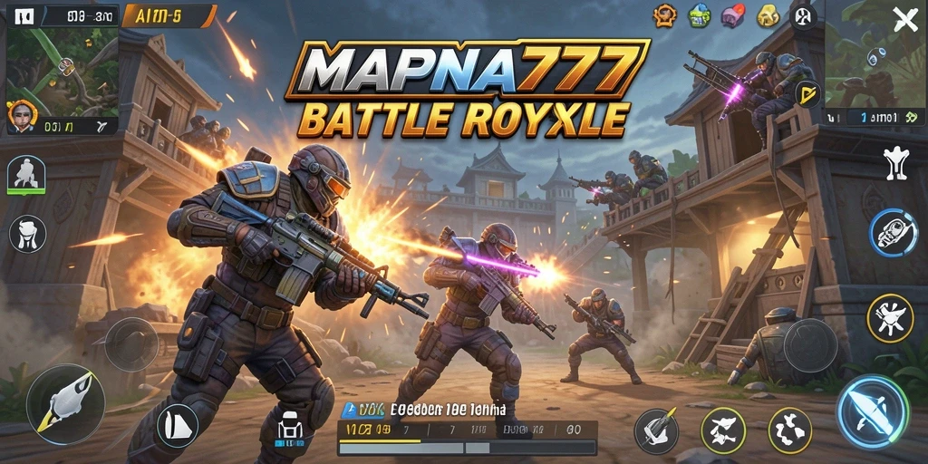Tampilan seru gameplay MAPNA777 di medan pertempuran.