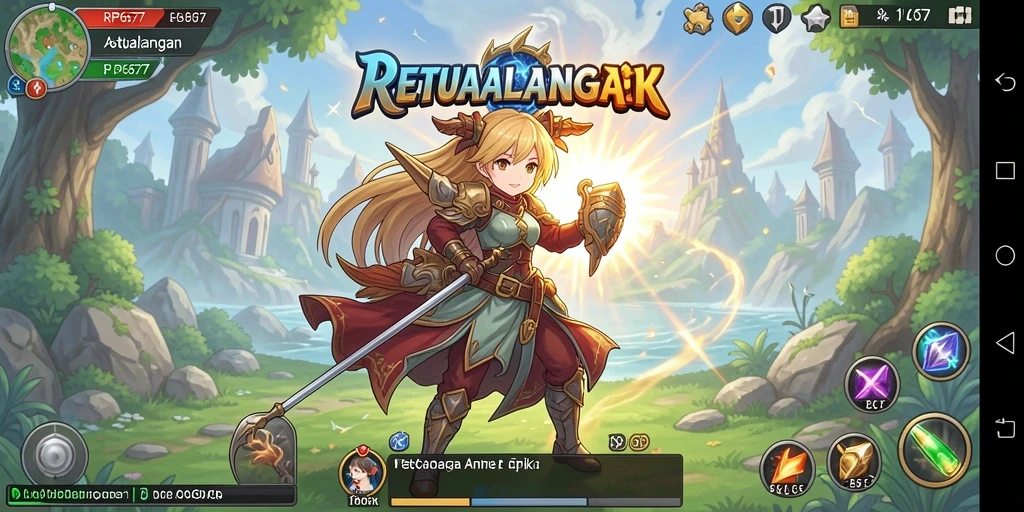 Tangkapan layar dari gameplay seru RP6677 dengan karakter Anime yang menawan.